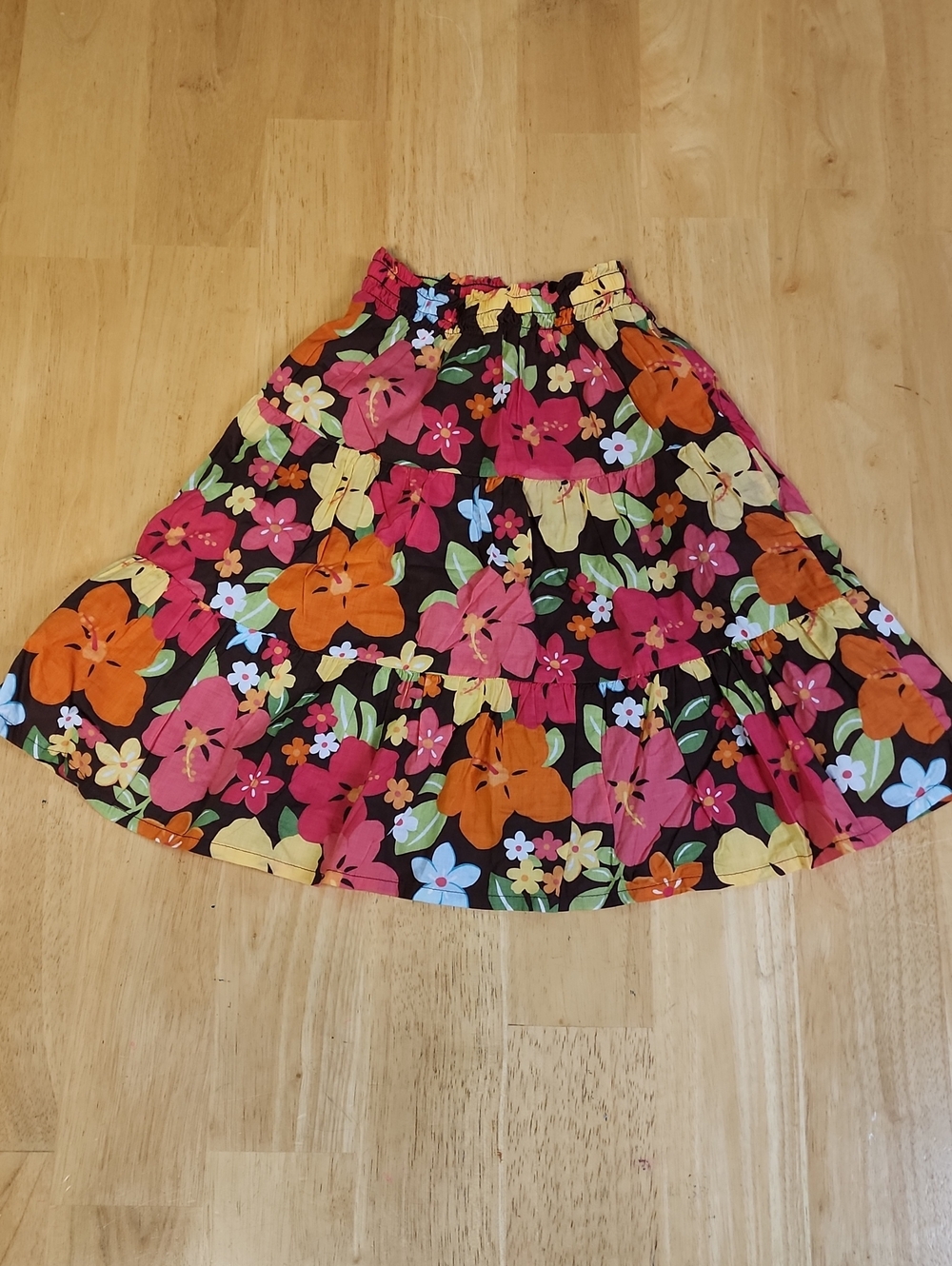 Gymboree Aloha Sunshine Tropical Floral Tiered Skirt Size 4 - HTF Vintage 2012 - Picture 1 of 6